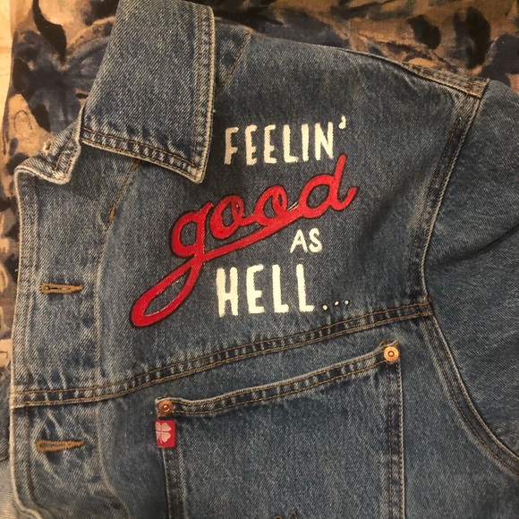 hand painted LIZZO jacket 1 of a kind XL - Picture 8 of 8